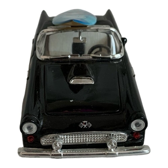 1955 Ford Thunderbird Black Die-Cast Model Car Dolphins Surfboard Rare - Picture 3 of 4